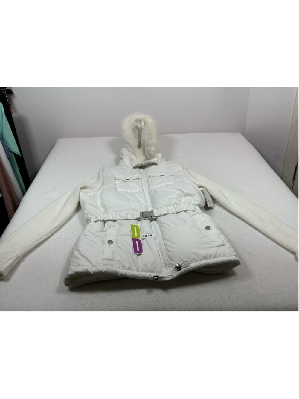 Womans NWT Ashley By 26 International Hooded Sweater Jacket 3X White